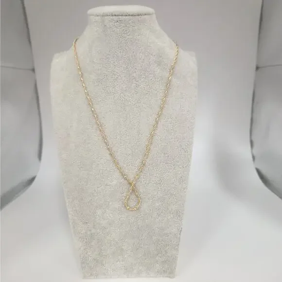 14k Yellow Gold Diamond-Cut Rope Chain Necklace Twisted Textured Design 18" - Picture 7 of 8
